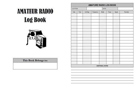 Amateur Radio Log Book For Recording Ham Operator Station Details Roach Rowena Saguman