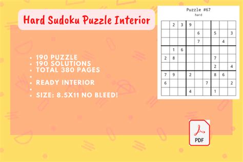 Hard Sudoku 100 Puzzles Activity Graphic by Jerin Design · Creative Fabrica