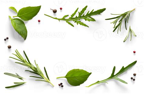 Spices And Herbs With Transparent Shadow On Transparent Background