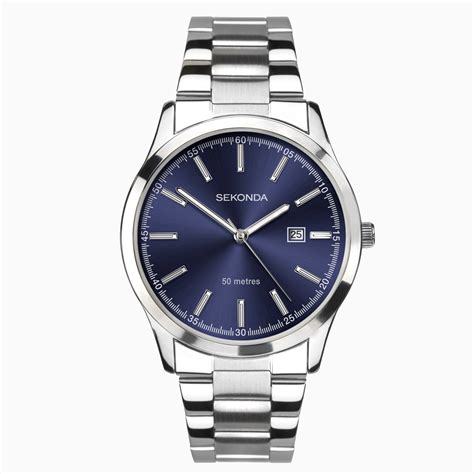 Sekonda Mens Classic Watch 1656 Round 41mm Chrome Stainless