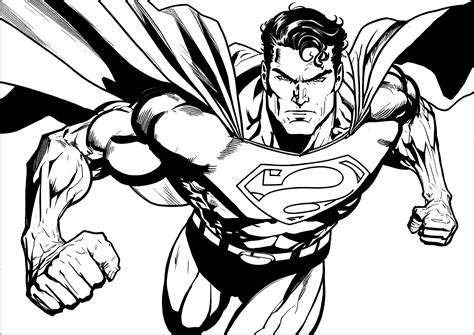 Superman volant Coloriages de Superman à imprimer pour enfants