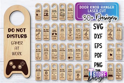 Door Knob Hanger Laser Cut Svg Bundle Door Knob Design Etsy