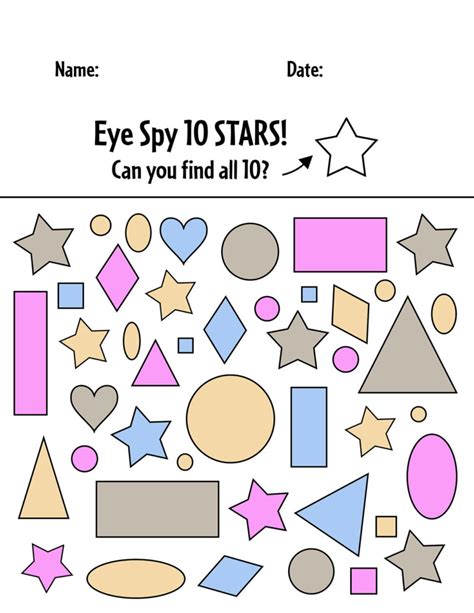 Free Star Worksheets for Preschool! ⋆ The Hollydog Blog