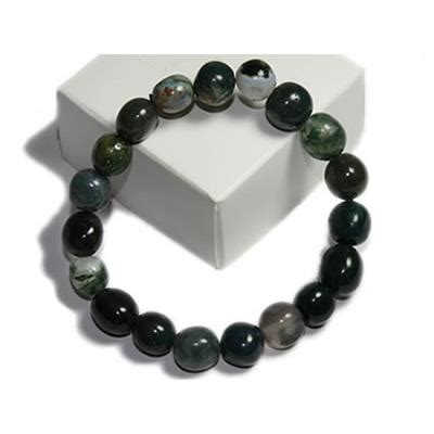 Bracelet En Pierres Roul Es Naturelles D Agate Mousse Davelli