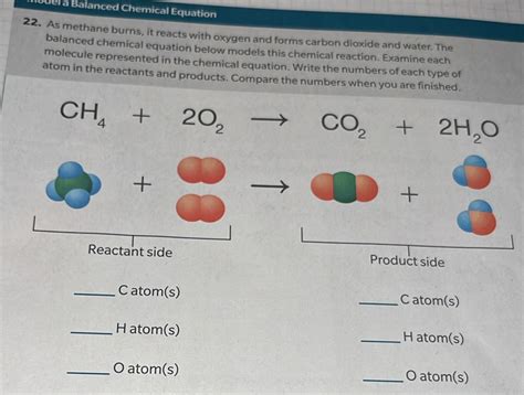 Solved Duel A Balanced Chemical Equation 22 As Methane Burns It