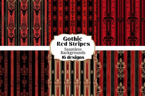 16 Gothic Red Black Seamless Wallpapers Graphic by Laura Beth Love ...