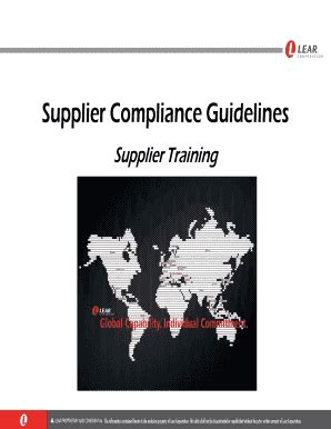 Fillable Online Supplier Compliance Guidelines Fax Email Print PdfFiller