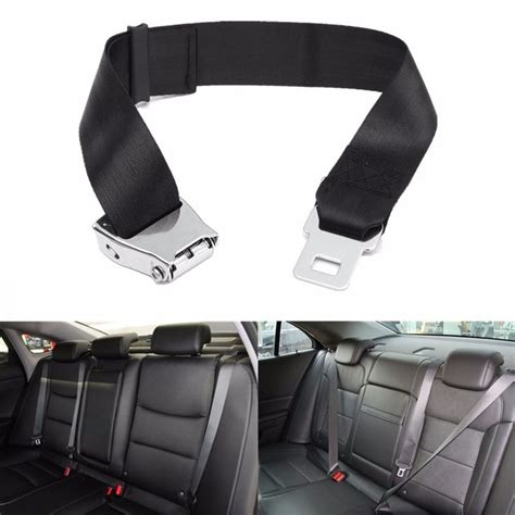 Adjustable Black Airplane Seat Belt Extension Extender Buckle Aircraft