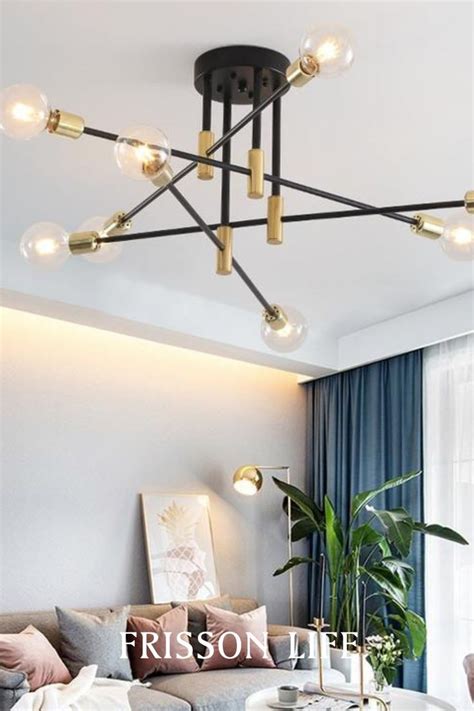 Modern Nordic Black Led Chandelier Pendant Light For Living Room