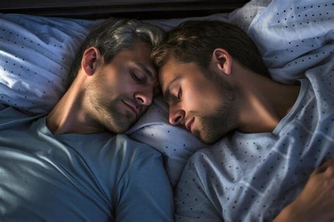 Premium AI Image You Are The Beautiful Part Of My Life Gay Couple Spirit Men Hugging In Bed