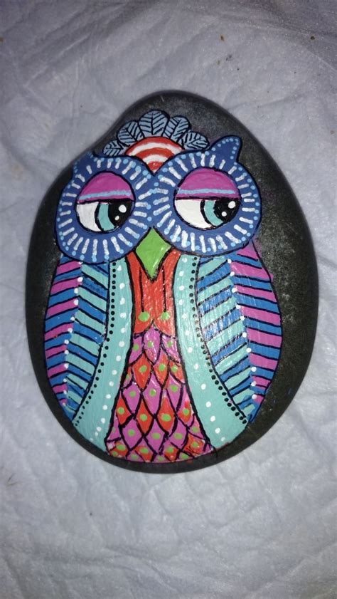 Pin By Liz Kelleher On Rock Painting Ideas Rock Crafts Rock Art Owl