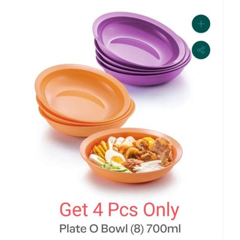 Tupperware Plate O Bowl Ml Pcs Shopee Malaysia