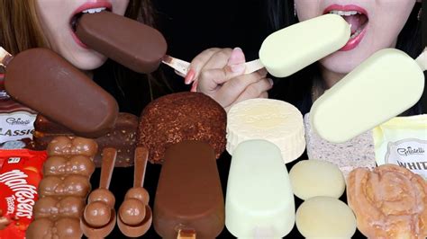 Asmr Milk And White Chocolate Giant Ice Cream Bars Maltesers Chocolate