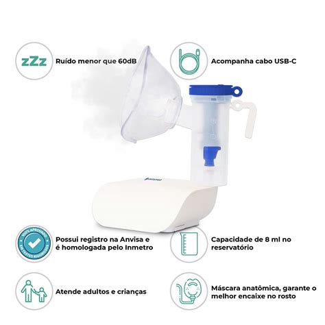 Inalador E Nebulizador Compressor Compacto Dellamed Compre Aqui Fa