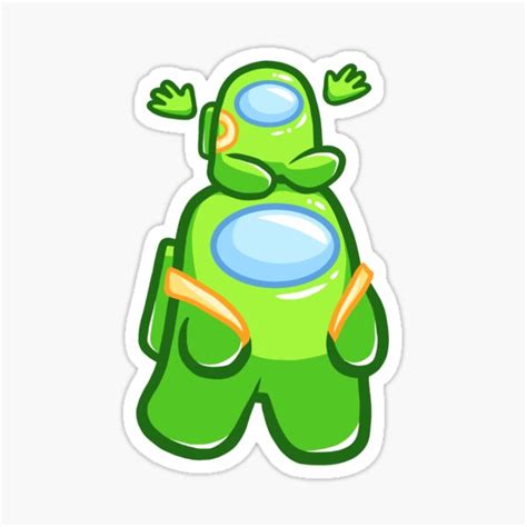 Among Us Lime Stickers | Redbubble