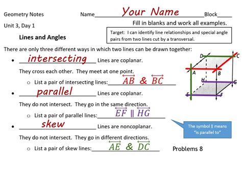 Geometry Skew Lines