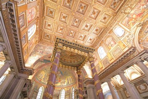 Basilica Papale Di Santa Maria Maggiore Church Rome Italy Stock Photo