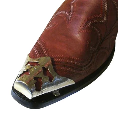 The Wild Cowboy • Silver Or Gold Cowboy Boot Tips And Heel Guards