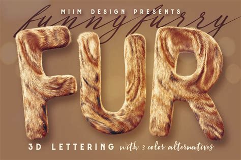 Funny Furry 3d Lettering Graphic By Jumbodesign · Creative Fabrica