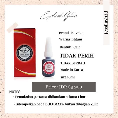 Jual Glue For Eyelash Extension Lem Navina Merah Shopee Indonesia