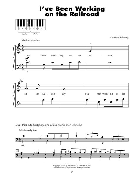 I Ve Been Working On The Railroad By American Folksong Sheet Music For