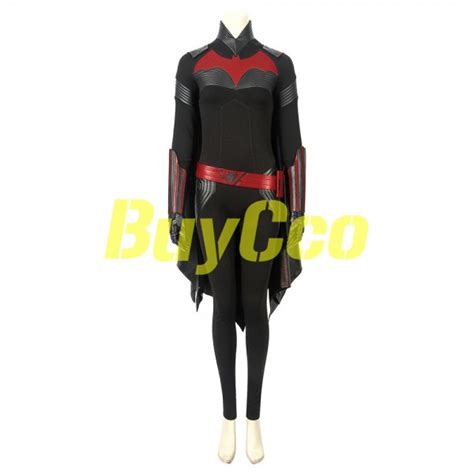 Batwoman Cosplay Costume Kate Kane Red Wig And Black Suit