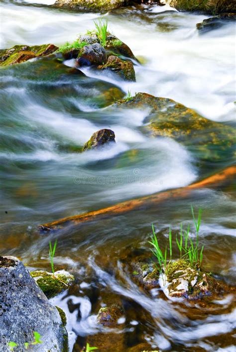 Rushing Water And Rock Stock Image Image Of Streams Rushing