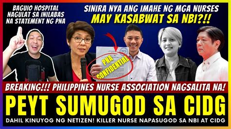 KINUYOG NG MGA NURSE PEYT NAGPASAKLOLO SA NBI AT CIDG PHILIPPINES