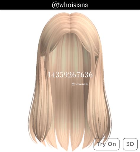 Soft Long Straight Hime Hair Blonde In 2024 Straight Blonde Hair Black Hair Roblox