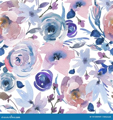 Teste Padrão Sem Emenda Floral Da Aquarela Delicada Em Um La Prima