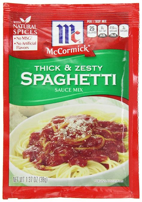 Mccormick Spaghetti Sauce Thick And Zesty 137 Oz Pack Of 4 Walmart