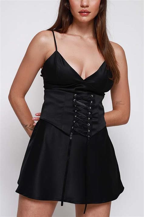 Vestido Slip Corset Preto Use Pride