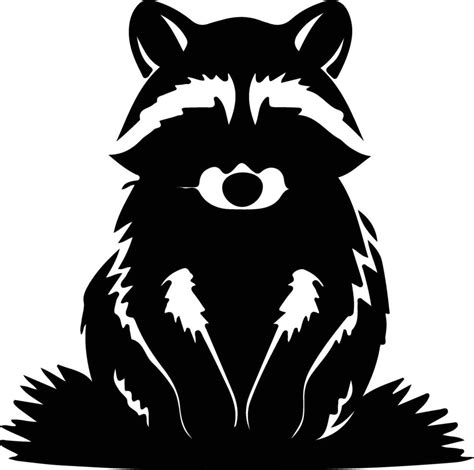 raccoon black silhouette 38102220 Vector Art at Vecteezy