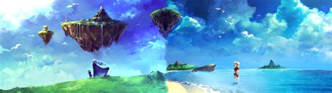 Fantasy Art Floating Island Landscape Panorama Chrono Trigger