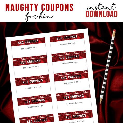 Dirty Sex Coupons For Him Naughty Gift Coupon Booklet Etsy