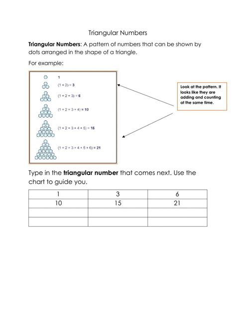 Triangular Numbers Worksheet Live Worksheets Worksheets Library