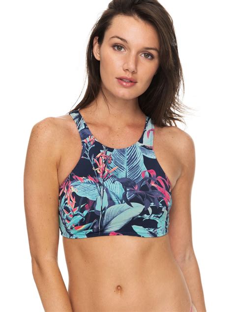 Roxy Essentials Crop Bikini Top Erjx Roxy