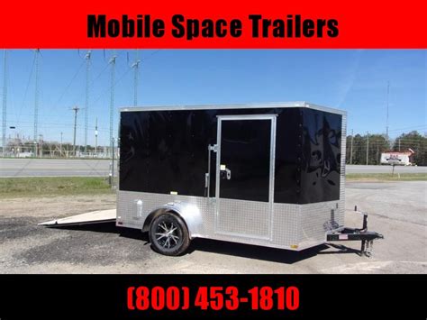 Finished Interior 7x10 Mcp Ramp Door Black Enclosed Cargo Trailer Near Me Trailer Classifieds