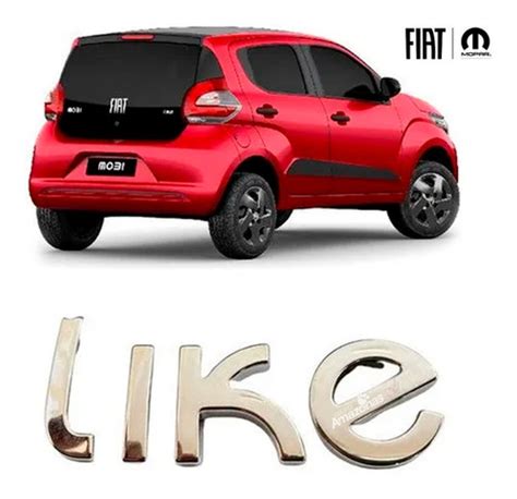 Emblema Like Tampa Traseira Fiat Mobi 2020 2021 2022 Parcelamento Sem