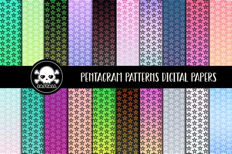 Pentagram Patterns Digital Papers Graphic By Sasyall Creative Fabrica