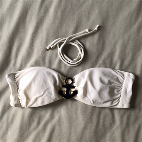 Victoria S Secret Swim White Sailor Bikini Optional Halter Strap Victorias Secret Size Sp