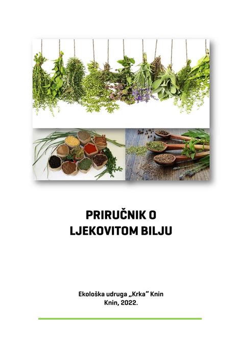 Ekološka udruga Krka Knin Priručnik o ljekovitom bilju