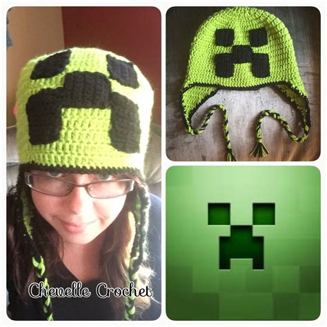 Crochet Minecraft inspired hat