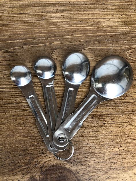 Vintage Stainless Steel Measuring Spoons Stainless Steel Etsy