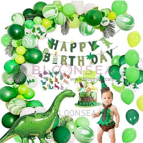 Balloons Garland Set C Balloon Happy Birthday Decoration Theme Dinosour Rex Jurassic Park Dino