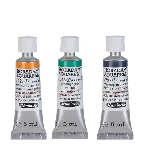 Schmincke Horadam Watercolour Paint 5ml Colours Listed Art Supplies