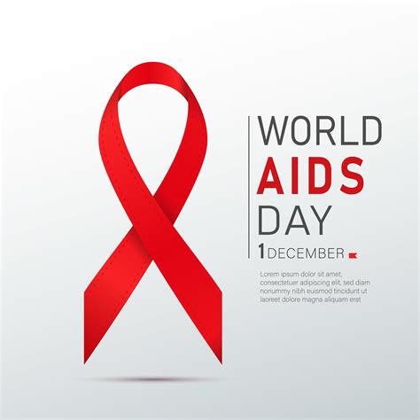 Hiv Awareness Red Ribbon World Aids Day Concept Modern Vector Illustration 1838318 Vector Art