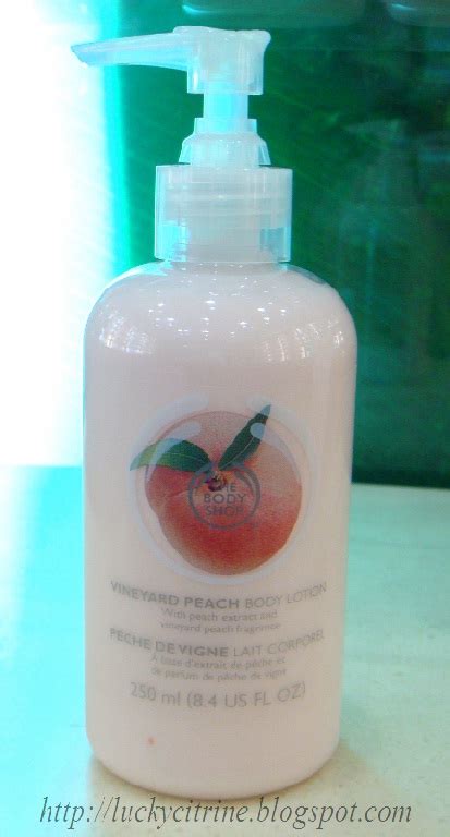 Lucky Citrine The Body Shop Vineyard Peach Body Care Range