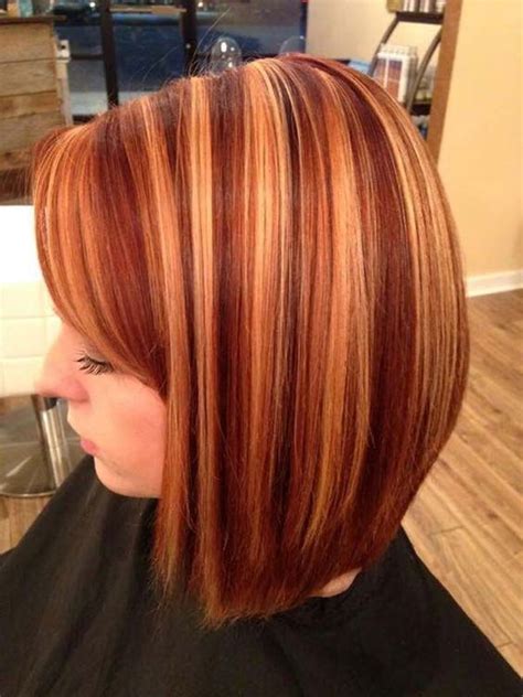 Blonde Hair With Chunky Red Highlights