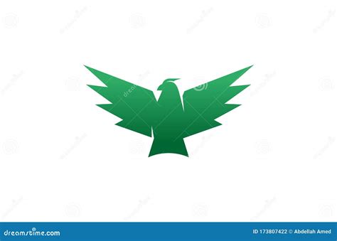 Creative Geometric Green Eagle Logo Stock Vector - Illustration of logo ...